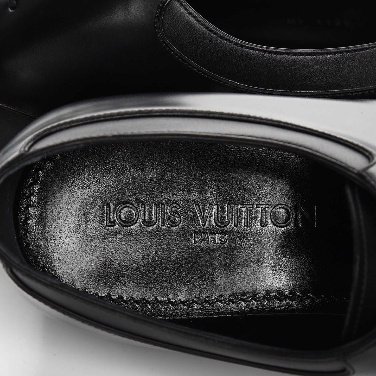 Lambskin Derby Lace Up Shoes 8 Black