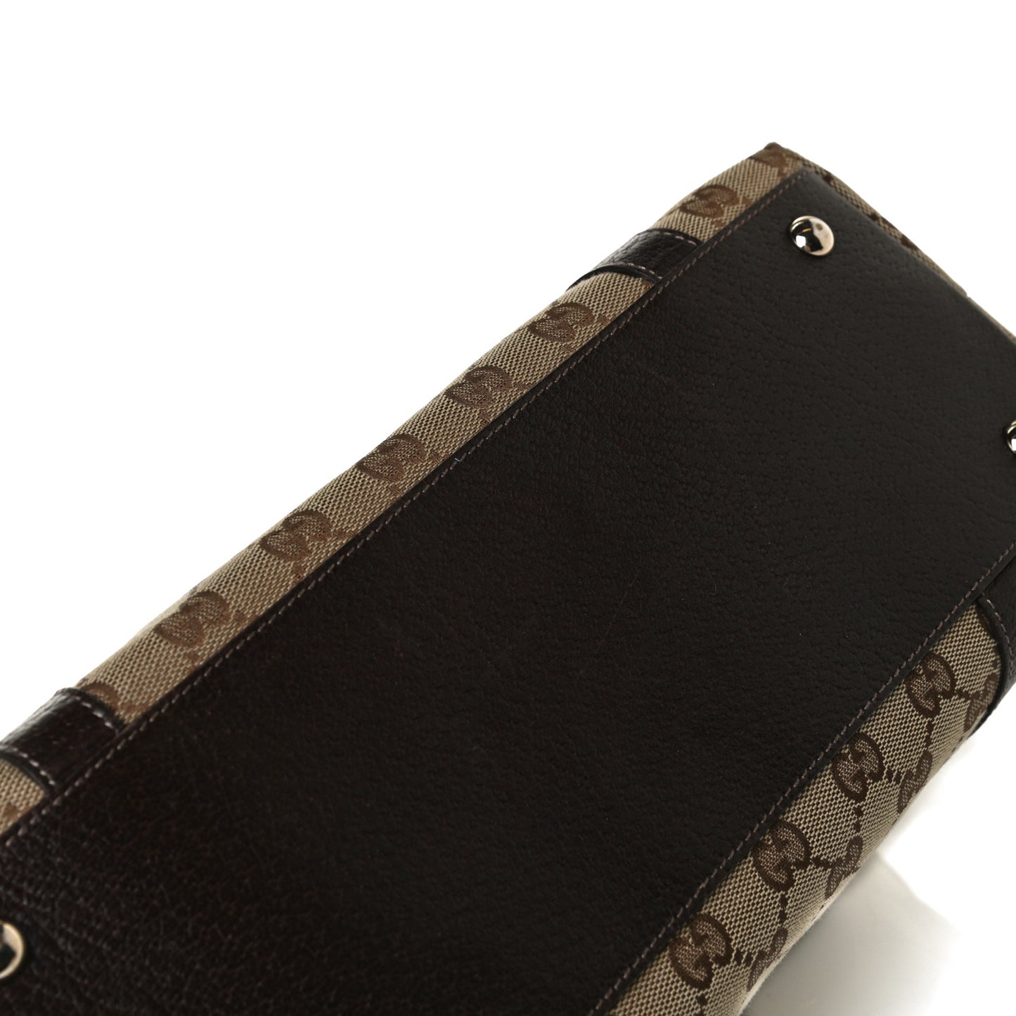 Monogram Medium Abbey Tote Dark Brown