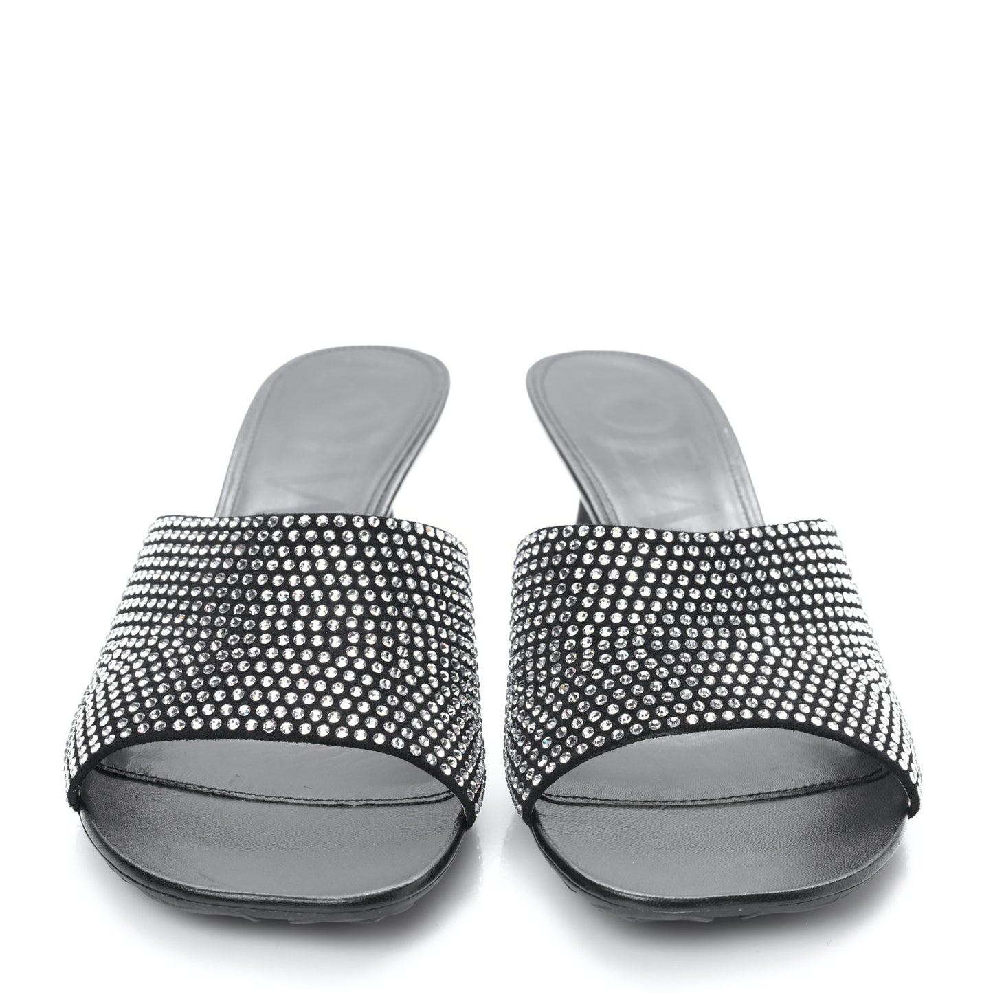 Crystal 50mm Petal Slide Sandals 41 Black