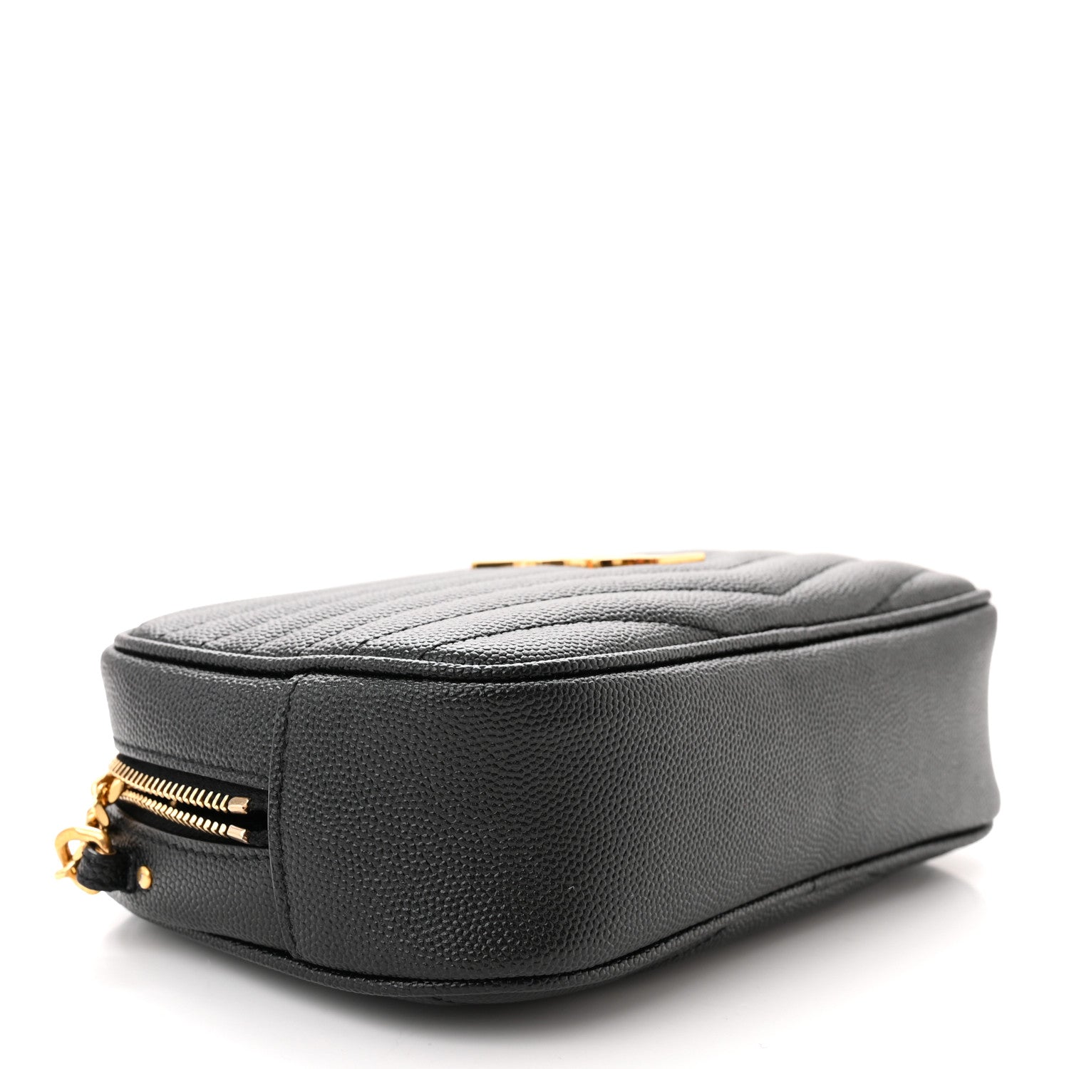 Saint Laurent Grain De Poudre Matelasse Monogram Mini Lou Camera Bag Black 4 of 11