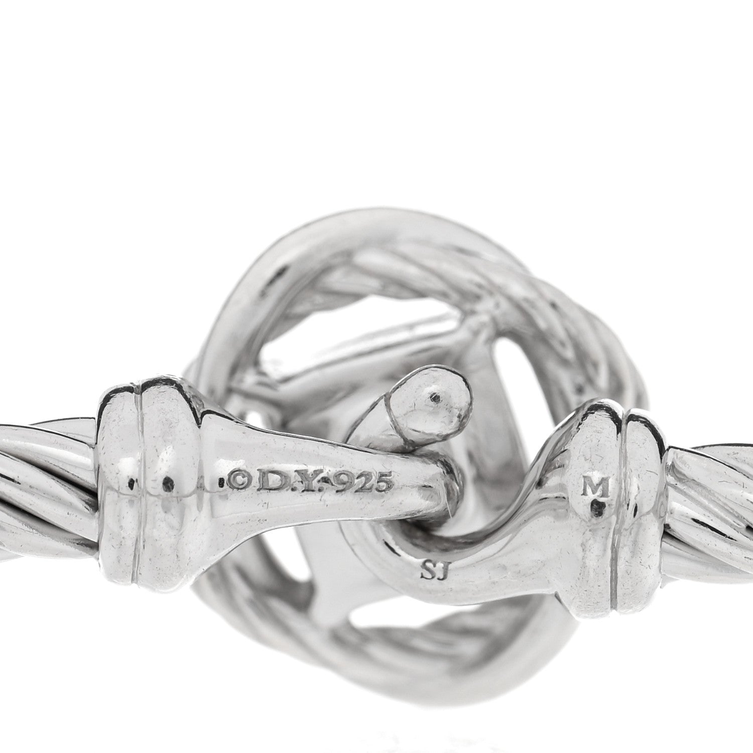 David Yurman Sterling Silver Diamond 3mm Infinity Bracelet 3 of 4