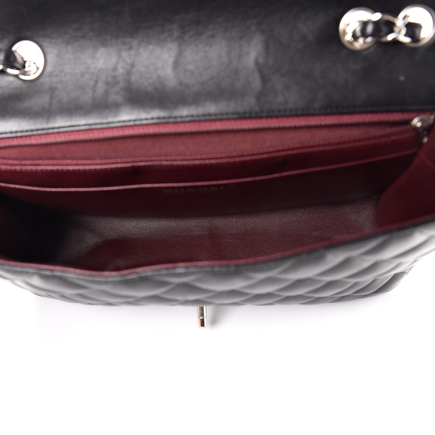 Lambskin Quilted Jumbo Single Flap Black