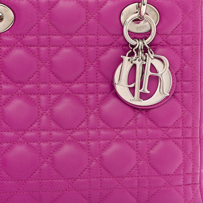 Christian Dior Lambskin Cannage Medium Lady Dior Pink 7 of 10