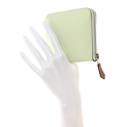 Hermes Epsom Silk'In Compact Wallet Vert Fizz 2 of 8
