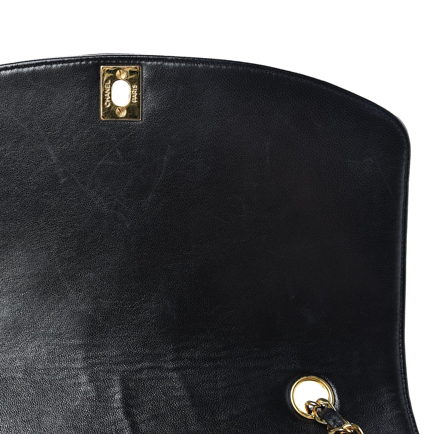 Lambskin Quilted Medium Single Flap Black