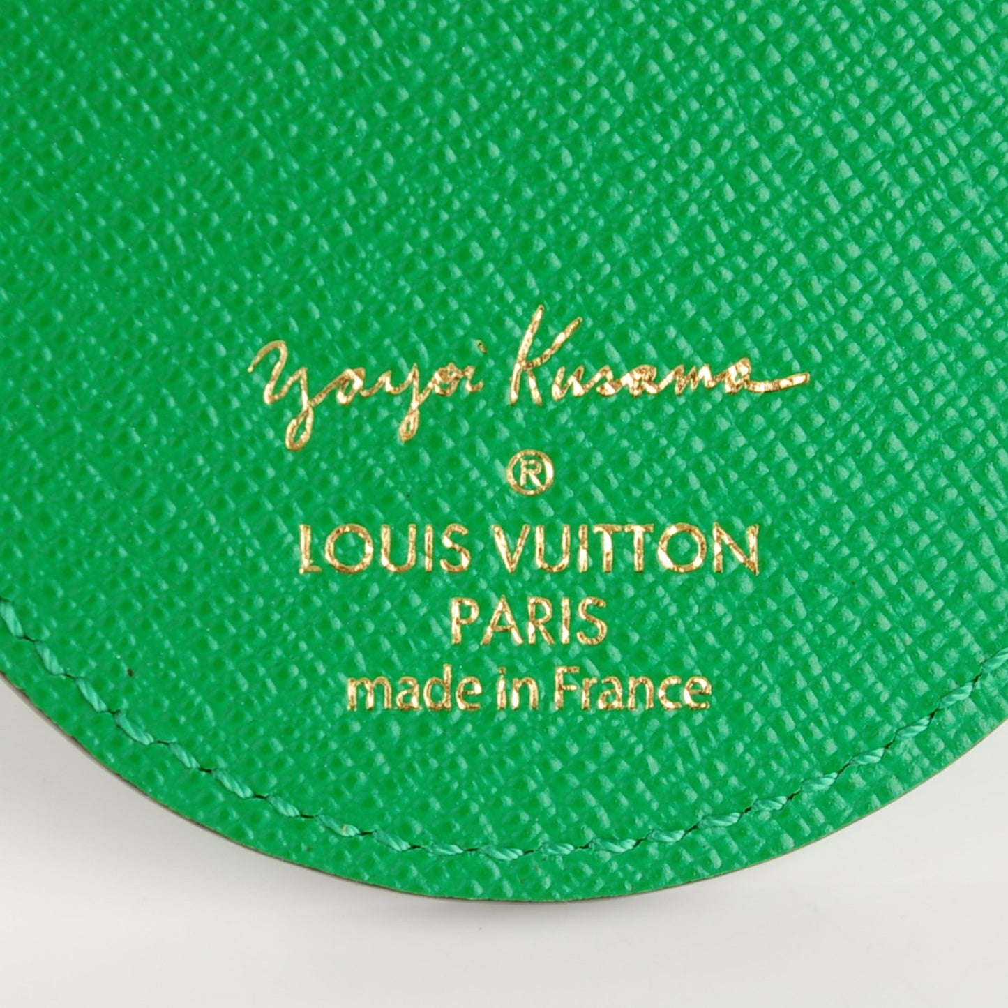 Monogram Kusama Pumpkin Dots Key Ring Green