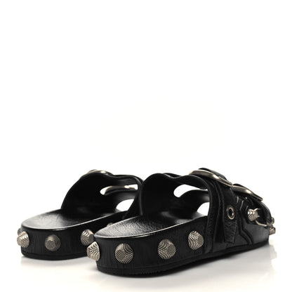 Balenciaga Agneau Arena Cagole Mens Slide Sandals 40 Black 4 of 7
