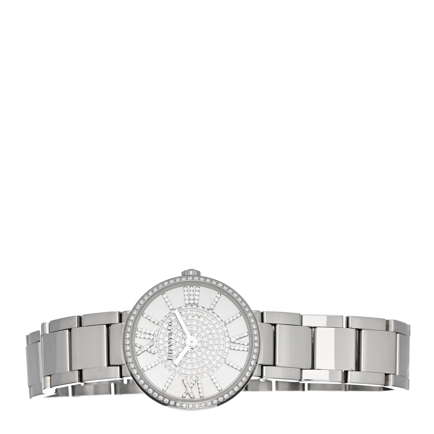 Stainless Steel Diamond Pave 24mm Atlas 2-Hand Quartz Watch