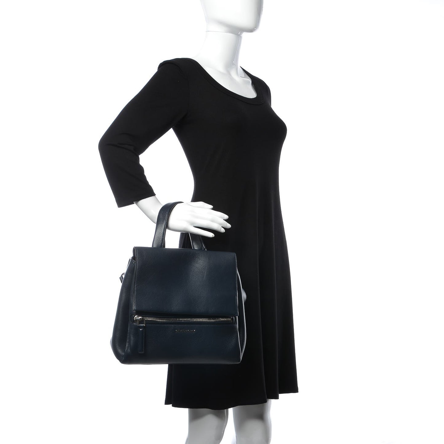 Calfskin Small Pandora Pure Flap Bag Blue