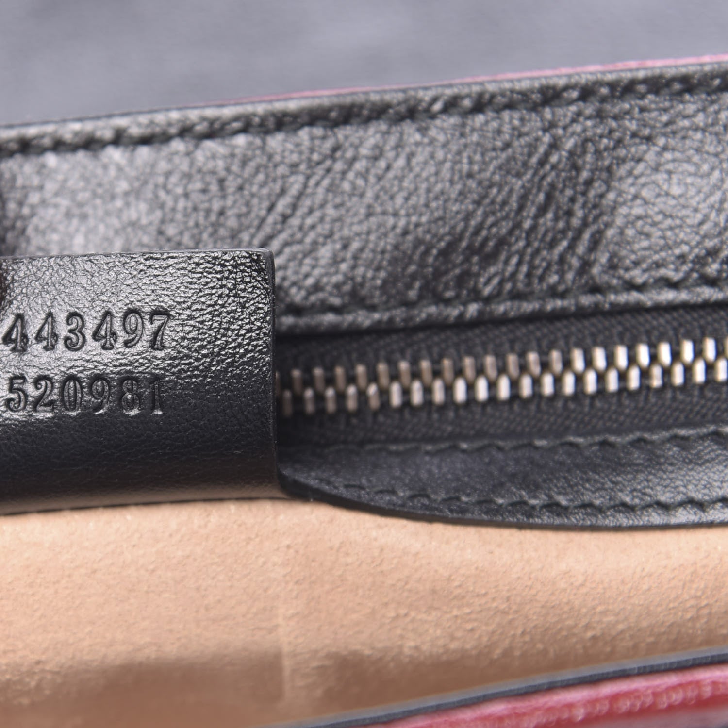 Gucci Vintage Effect Calfskin Matelasse Diagonal Striped Small Torchon GG Marmont Shoulder Bag Black Beige 7 of 11