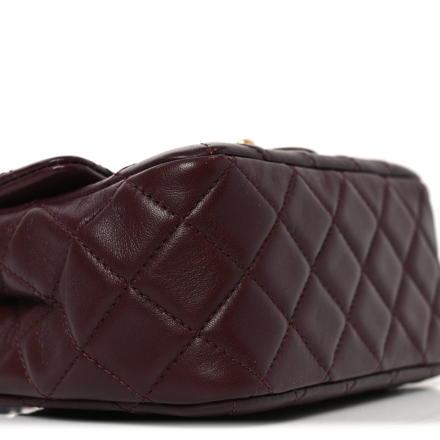 Chanel Lambskin Quilted Mini Pearl Crush Flap Burgundy 9 of 11