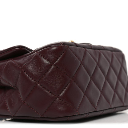 Chanel Lambskin Quilted Mini Pearl Crush Flap Burgundy 9 of 11