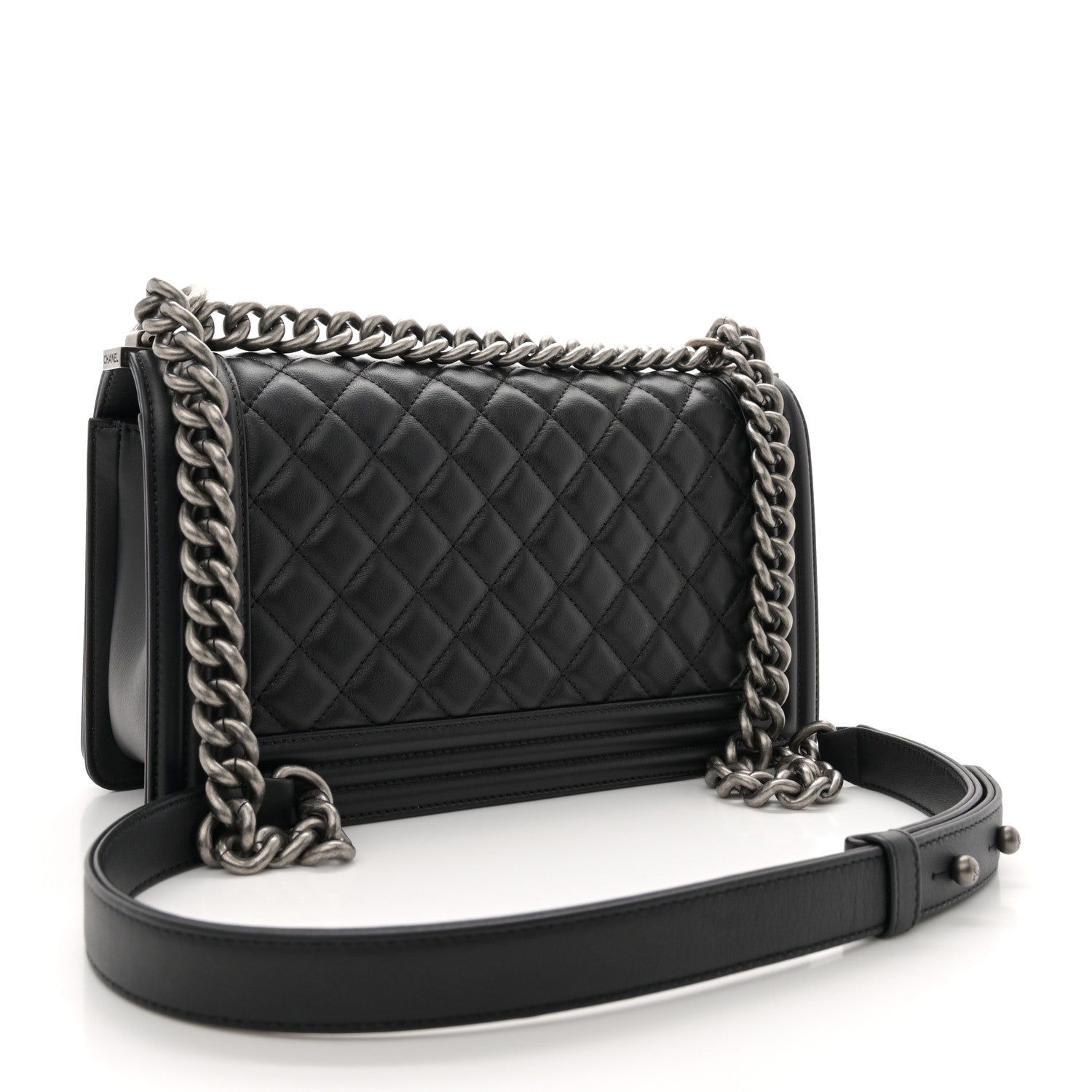 Chanel Lambskin Quilted Medium Boy Flap Black 3 of 11