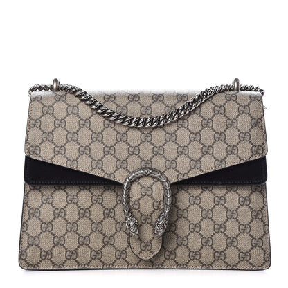Gucci GG Supreme Monogram Medium Dionysus Shoulder Bag Black 1 of 12