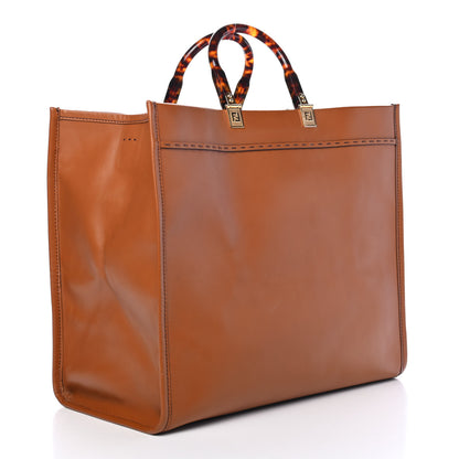 Fendi Vitello King Plexiglass Large Fendi Sunshine Shopper Tote Cuoio 2 of 4
