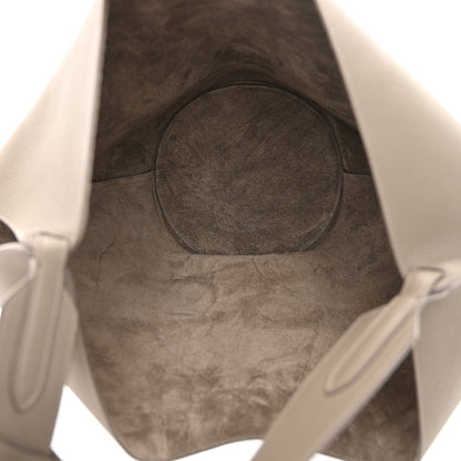 Khaite Pebbled Sport Calfskin Medium Lotus Tote Elephant 6 of 11