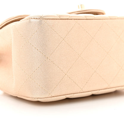 Chanel Metallic Lambskin Quilted Mini Square Flap Gold 9 of 10