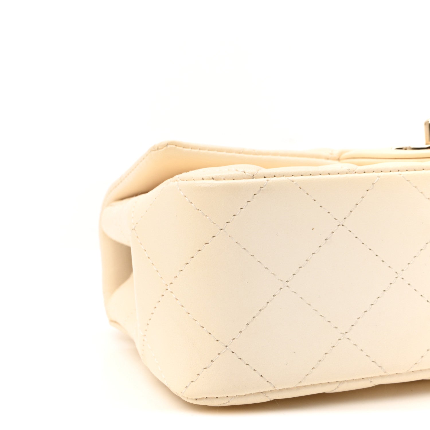 Chanel Lambskin Quilted Mini Rectangular Flap White 9 of 11