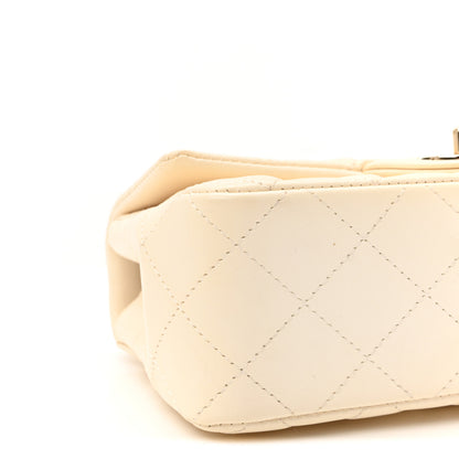 Chanel Lambskin Quilted Mini Rectangular Flap White 9 of 11