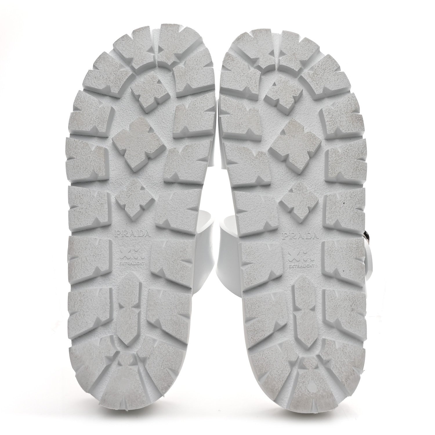Prada EVA Rubber Double Strap 20mm Fussbett Sandals 40 White 6 of 9