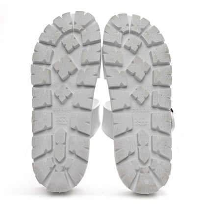 Prada EVA Rubber Double Strap 20mm Fussbett Sandals 40 White 6 of 9