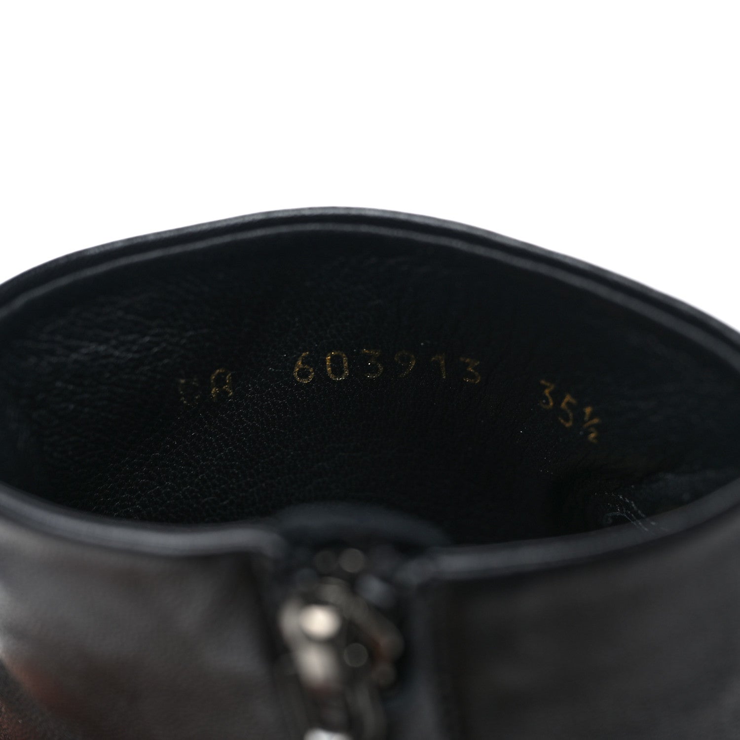 Saint Laurent Santiago Russo Kate 85 Zip Bootie 35.5 Black 8 of 9
