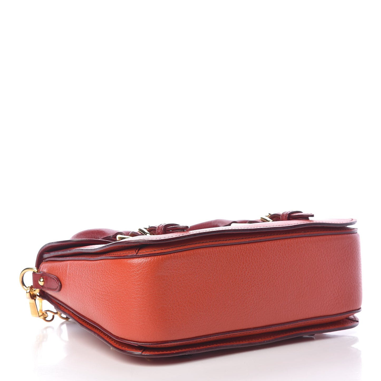 Goatskin Madras Crossbody Bag Mandarino Rubino