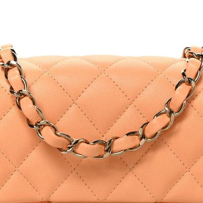 Chanel Lambskin Quilted Mini Rectangular Flap Light Orange 8 of 11
