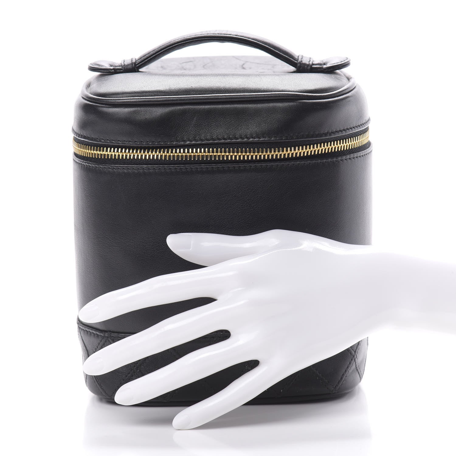 Chanel Lambskin Vanity Cosmetic Case Black 2 of 13
