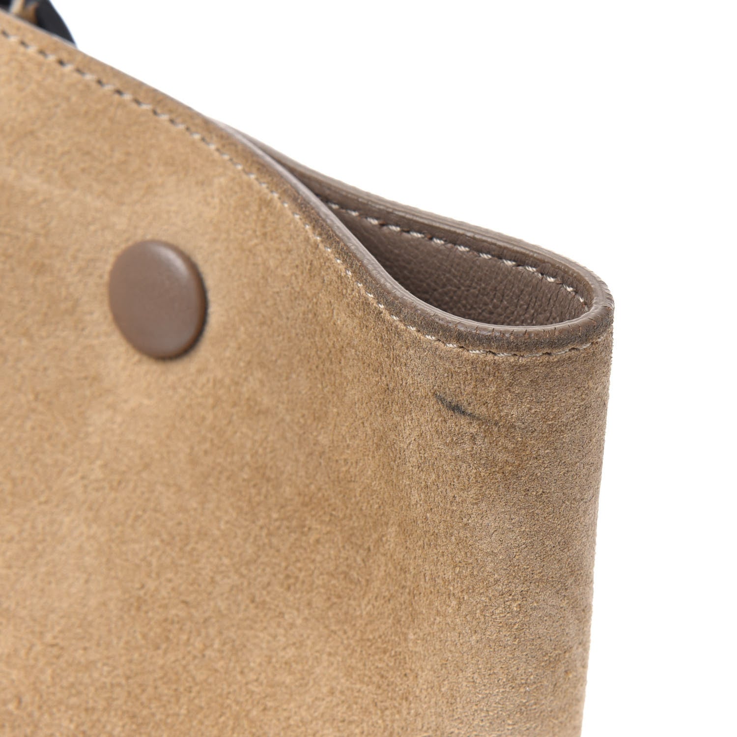 Celine Drummed Calfskin Suede Small Trapeze Dune 20 of 20