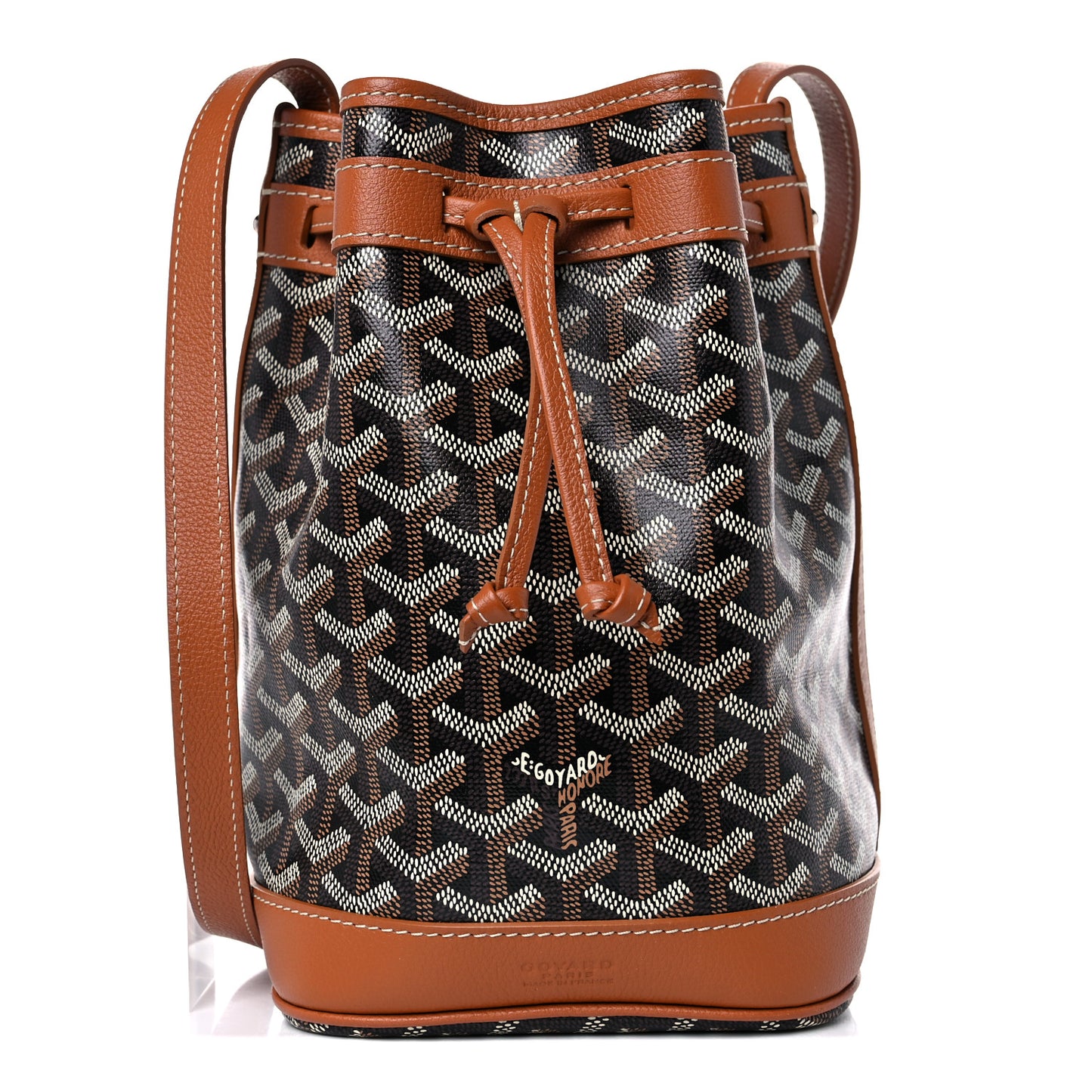 Goyardine Petit Flot Bucket Bag PM Black Gold