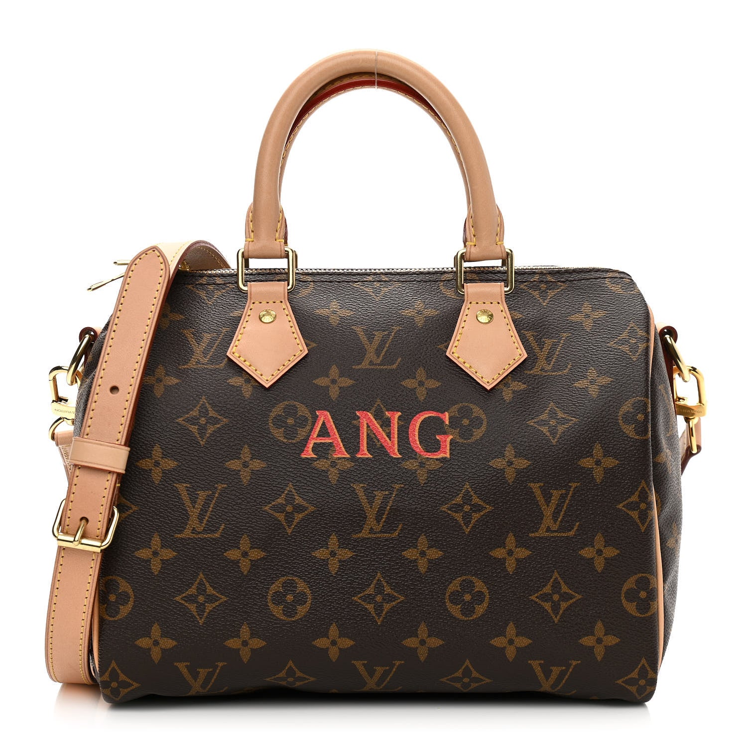 Louis Vuitton Monogram My LV Heritage Speedy Bandouliere 25 Rouge Orange 1 of 11
