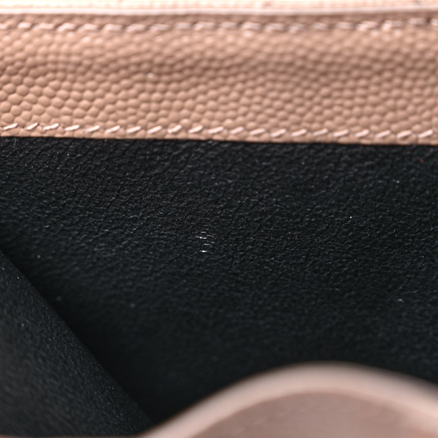 Saint Laurent Grain De Poudre Matelasse Chevron Monogram Zipped Two-Part Wallet Dark Latte 11 of 11