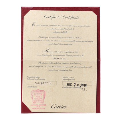 Cartier 18K White Gold 5.5mm LOVE Ring 62 10 5 of 5