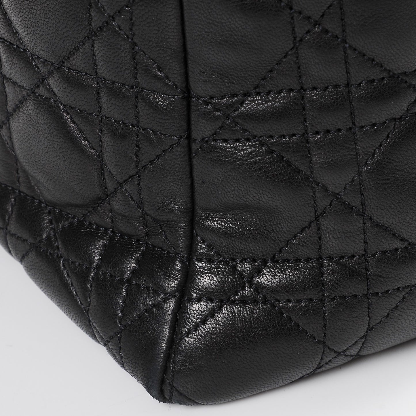 Lambskin Cannage Medium Lady Dior Black