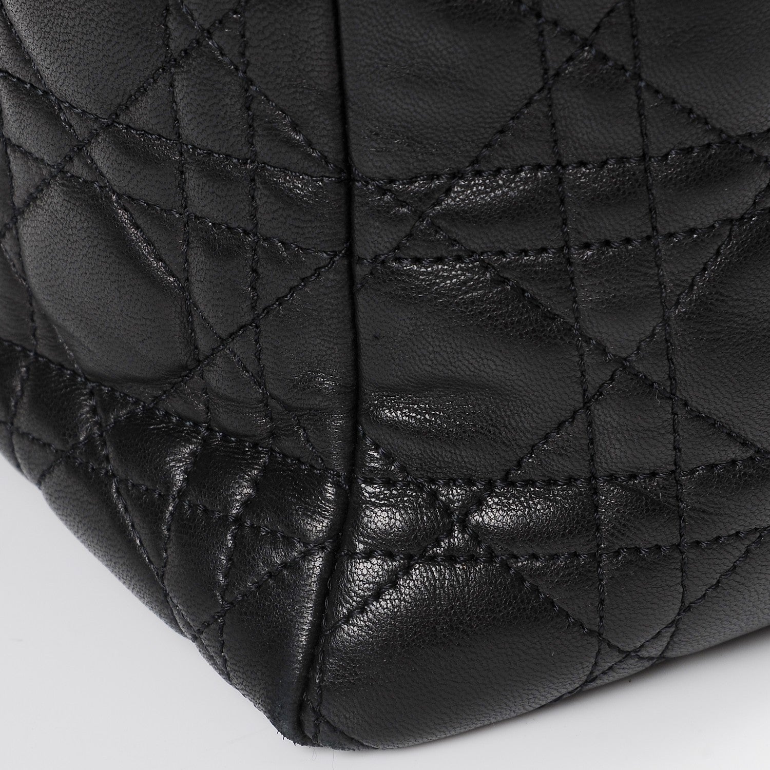 Christian Dior Lambskin Cannage Medium Lady Dior Black 11 of 12