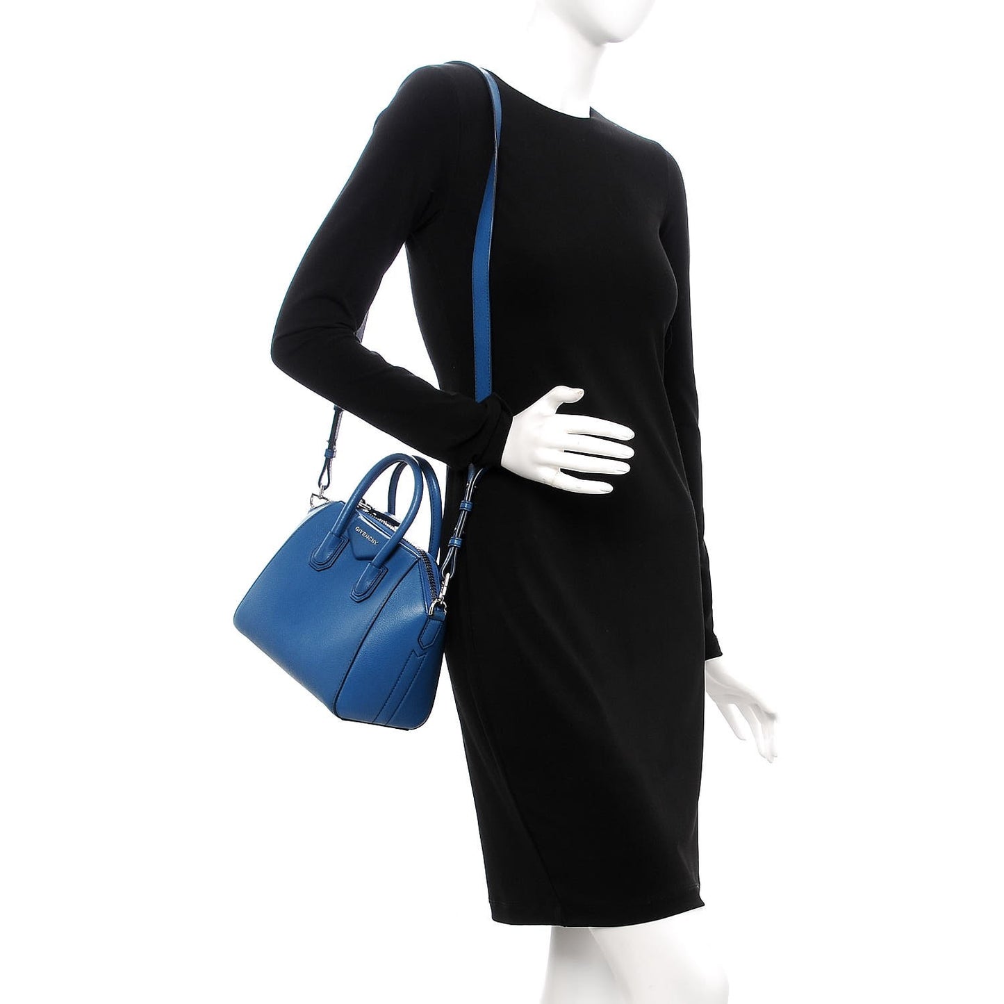Sugar Goatskin Mini Antigona Electric Blue