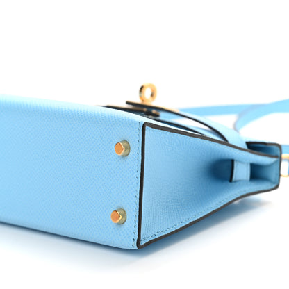 Hermes Epsom Mini Kelly Sellier 20 Celeste 10 of 11