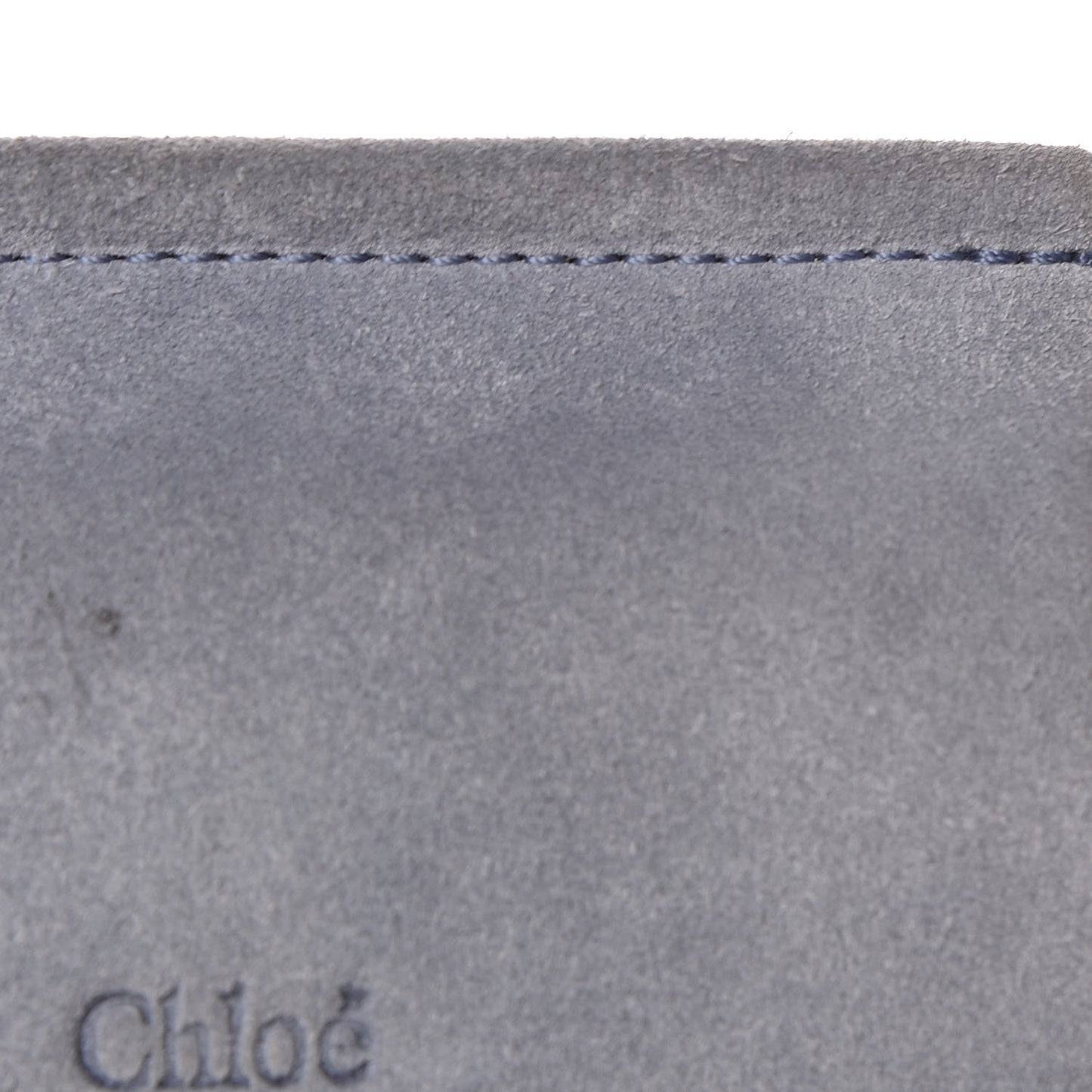 Suede Calfskin Mini Faye Bracelet Bag Washed Blue