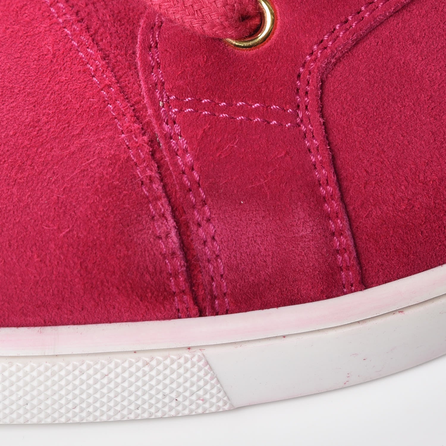 Christian Louboutin Suede Frangine Costa Flat Sneakers 37.5 Rosa 12 of 12