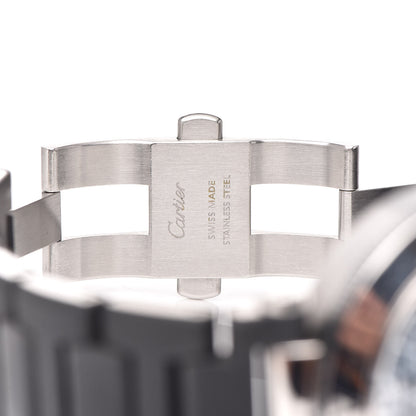 Cartier Stainless Steel Rubber 40mm Pasha C Seatimer Automatic Watch Black 6 of 7