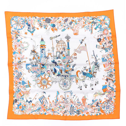 Hermes Silk La Folle Parade Scarf 90 1 of 4