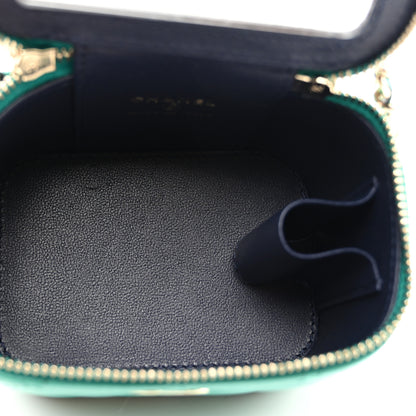 Chanel Lambskin Quilted Top Handle Mini Vanity Case With Chain Green 5 of 10