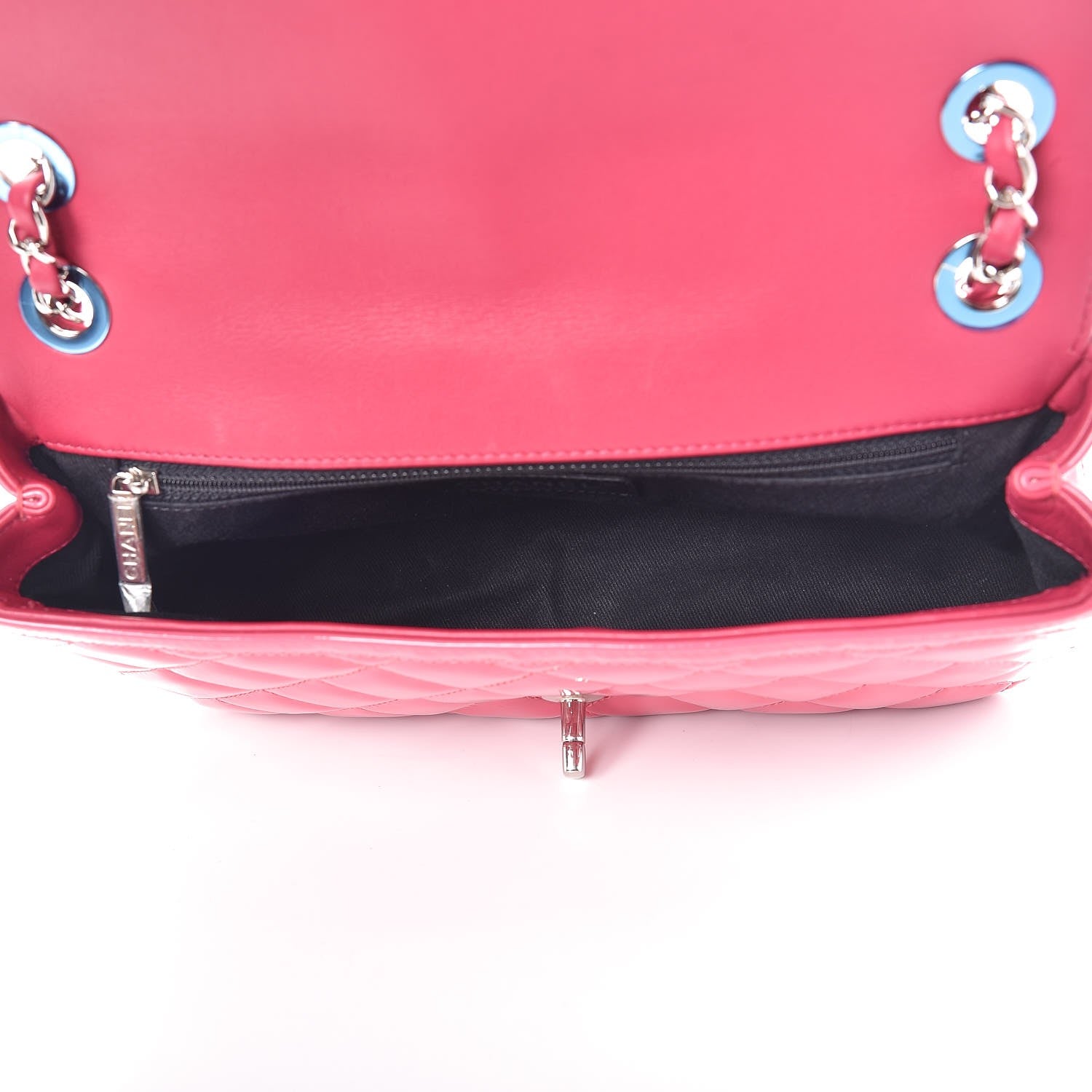 Chanel Patent Quilted Large Coco Shine Flap Pink 5 of 11