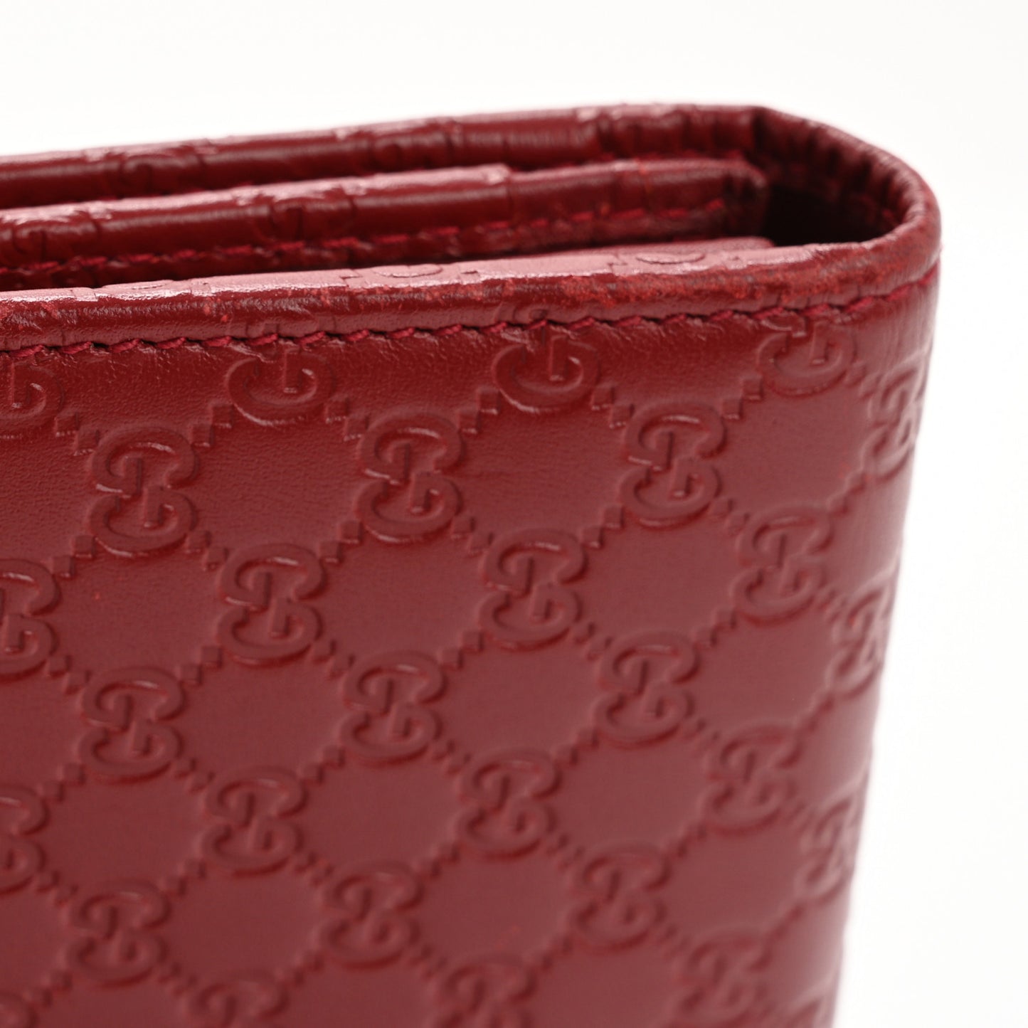 Soft Microguccissima Continental Wallet Red