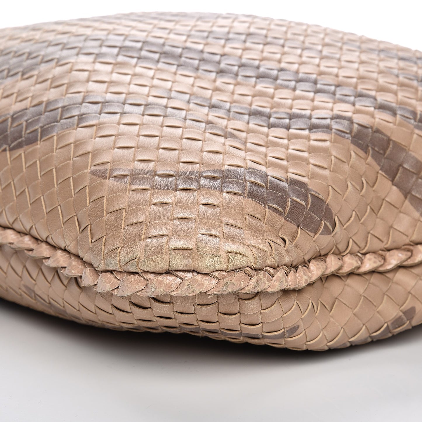 Nappa Snakeskin Intrecciato Maxi Veneta Tiger Print Hobo Maple