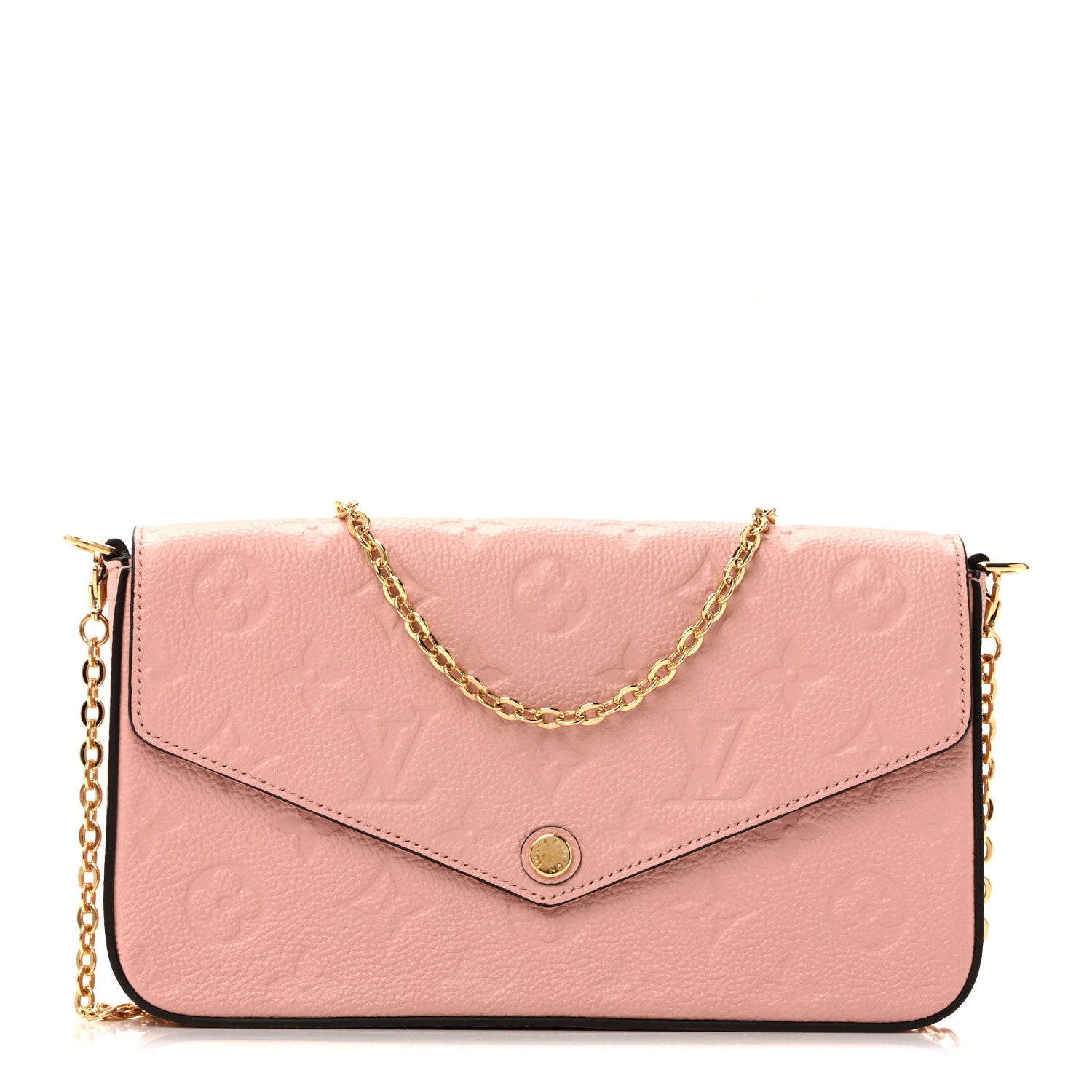 Louis Vuitton Empreinte Pochette Felicie Chain Wallet Rose Poudre 2 of 22