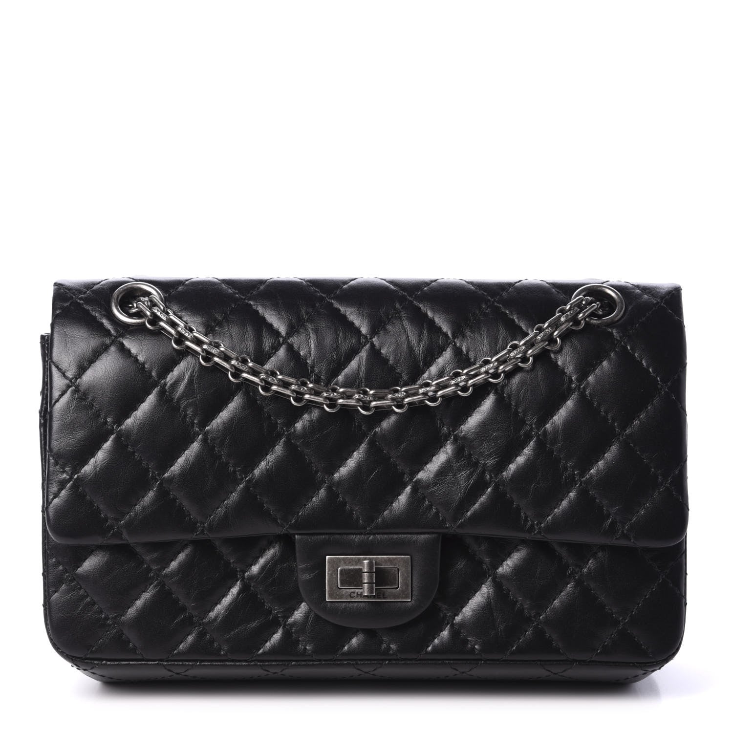 Chanel Aged Calfskin Quilted 2.55 Reissue 225 Flap Black 1 of 11