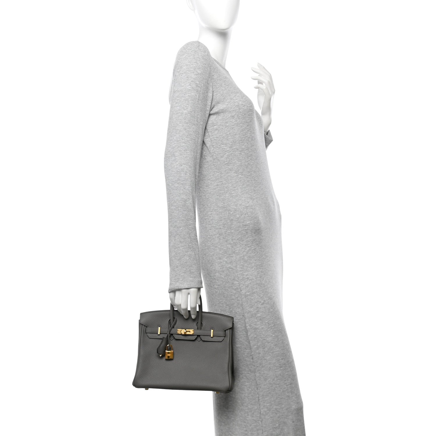 Hermes Togo Birkin 25 Gris Meyer 2 of 10