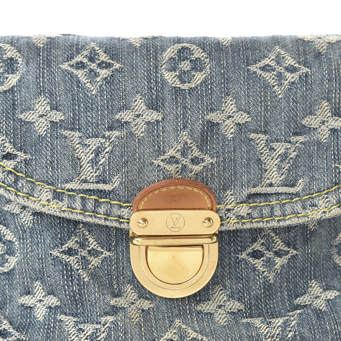 Monogram Denim Mini Pleaty Blue